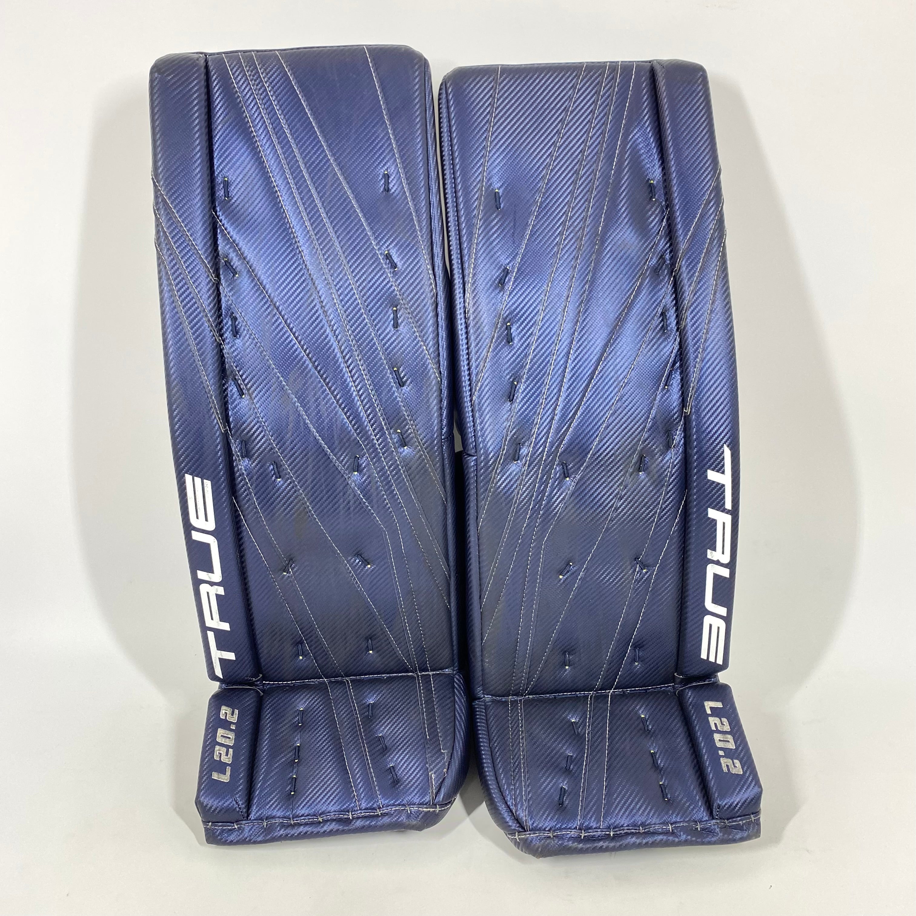 True L20.2 - Jambières de gardien de but Pro Stock d'occasion (bleu marine)